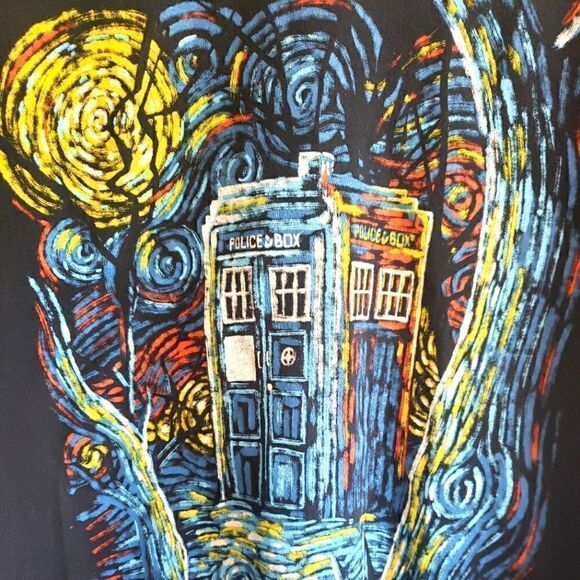 Dr. Who and and Daleks Graphic Black and Blue Short Sleeve Tee - Picture 4 of 5